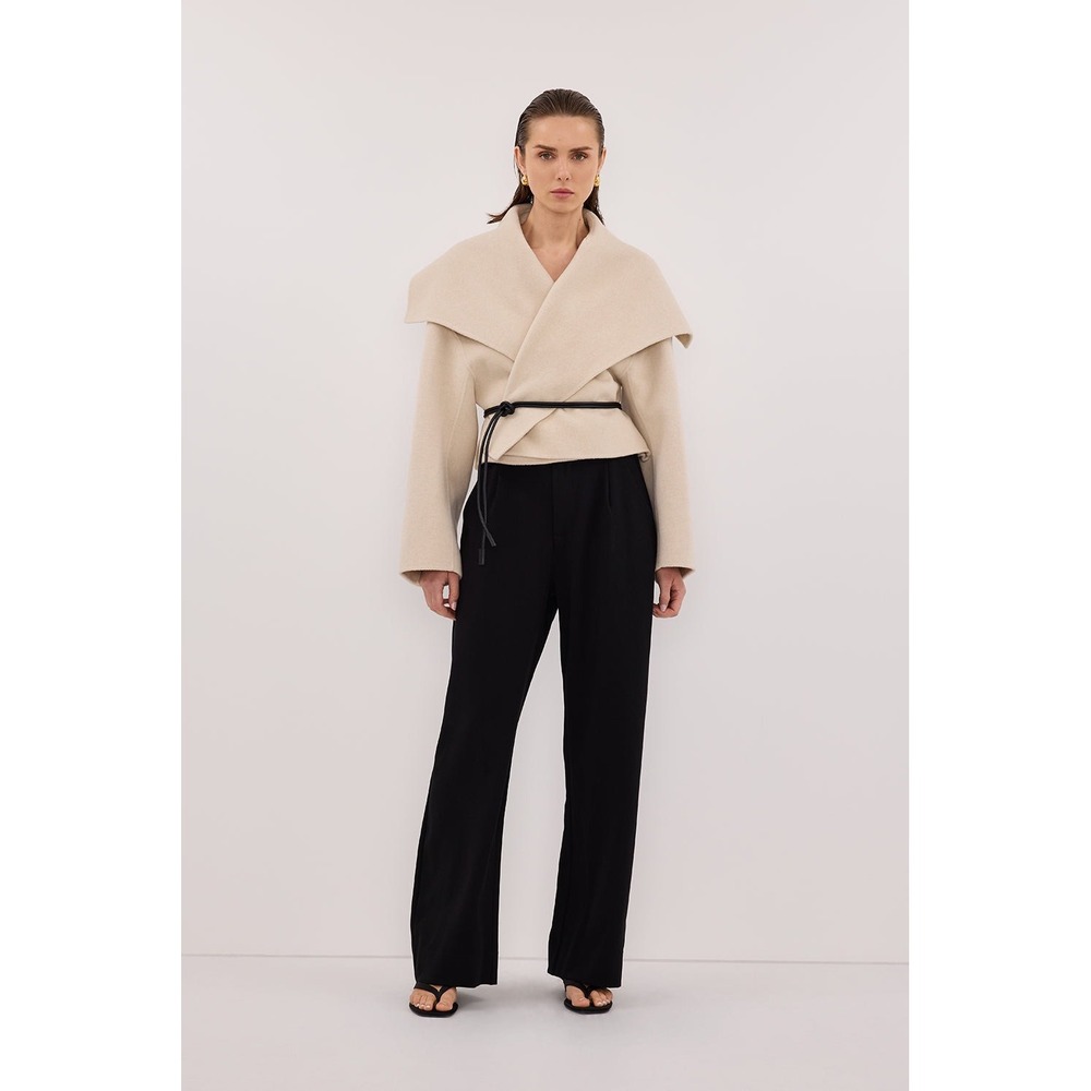 DISSH Celine Black Wide Leg High Waisted Pleated Trousers Pants US 4 AU 8 EU 36 - Picture 1 of 9